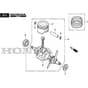 BC 450 H - 2023-2025 - 281520003/21 - Stiga Brushcutter Cylinder Piston Crankshaft Diagram