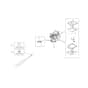 BCF 550 - Oleo-Mac Brushcutter Carburetor WT-1199 Diagram