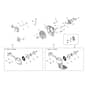 BCH 250 T - Oleo-Mac Brushcutter Starter assy and clutch Diagram