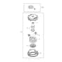 BCH 500 BP - Oleo-Mac Brushcutter Head Diagram