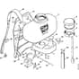 Stihl BG17 - Container With Tank, Backplate - Parts Diagram