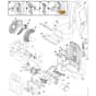 Stihl BGA300.0 - Fan And Motor Assembly, Motor Housing, Backplate - Parts Diagram