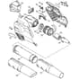 Genuine Stihl BGA56 Kit / A - Handle housing, Electric motor, Blower