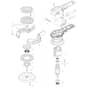 Makita BO5040 - 125mm Random Orbit Sander - Power Tool Diagram