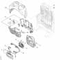 Stihl BRA500.0 - Electric Motor, Electronic Module, Battery Compartment - Parts Diagram