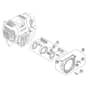Genuine Stihl BT131 / F - Clutch, Fan housing