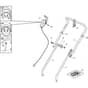 C 350 - 2014 - 297351653/OX - Castel Garden Rotary Mower Handle Upper Part Diagram