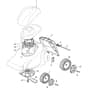 C 350 - 2014 - 297351653/OX - Castel Garden Rotary Mower Wheels and Height Adjusting Diagram