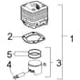 McCulloch CABRIO PLUS 407 L PREFIX 02 - 2007-01 - Cylinder Piston Parts Diagram