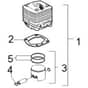 McCulloch CABRIO PLUS 497 L - 2007-01 - Cylinder Piston (2) Parts Diagram