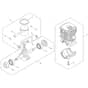 Echo CS-310ES Cylinder, Piston, Crankshaft