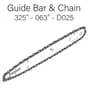 Stihl MS310 Chainsaw Guide Bar & Chain - 325" - 063" - D025