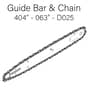Stihl 064 Chainsaw Guide Bar & Chain - 404" - 063" - D025