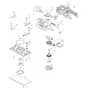 Makita DBO382 - Cordless Finishing Sander - Power Tool Diagram