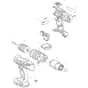 Makita DHP453 - Cordless Percussn-Driver Drill - Power Tool Diagram