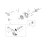DSH 250 D -  - Efco Multi Function Tool Starter assy and clutch Diagram