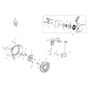 DSH 5000 S -  - Efco Brushcutter Starter assy and clutch Diagram
