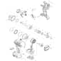 Makita DTW285 - Cordless Impact Wrench - Power Tool Diagram