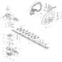 Makita DUH501 - 500mm Cordless Hedge Trimmer - Power Tool 02 Diagram