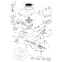 EF 98L/14.5 K H - 2020 - Efco Ride On Mower Starter, carburettor and air filter Diagram