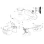 EF 98L/14.5 K H - 2020 - Efco Ride On Mower Tank, muffler and guards Diagram