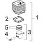 McCulloch ELITE 2 510 BT - 2009-10 - Cylinder Piston Parts Diagram