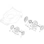 EMPRESS 51 Li Kit - 2022 - 2L0536803/M22 - Mountfield Rotary Mower Wheel Diagram