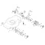 ES 414 TR-G - 2017 - 299364143/17 - Castel Garden Rotary Mower Height Adjustment, Rear Drive and Wheels Diagram