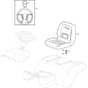 Estate 384e - 2022-2025 - 2T2200481/ST2 - Stiga Ride On Mower Seat Diagram