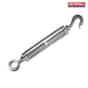 Faithfull Straining Screw 10mm Hook & Eye Galvanised 133mm - 69340GE
