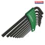 Hexagon Key Long Arm Set of 9 Imperial (5/64 - 3/8in)