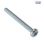 Forgefix Machine Screw Pozi Pan Head ZP M4 x 40mm Bag 25 - 25MSPH440
