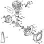 Stihl FR145 - Crankcase, Cylinder - Parts Diagram