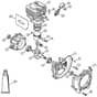 Genuine Stihl FR145 SEA / C - FR 145: Crankcase, Cylinder