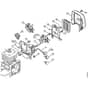 Genuine Stihl FR480 / K - Carburetor housing, Air filter FR 450, 480
