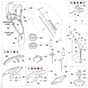 Stihl FSA200.0 - Drive Tube Assembly, Gear Head, Deflector - Parts Diagram