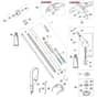 Stihl FSA80.0R - Drive Tube Assembly, Gear Head, Deflector - Parts Diagram