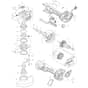 Makita GA044G, 109 - 125mm Cordless Angle Grinder - Power Tool Diagram