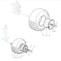 GLX 22-102 H2 - Oleo-Mac Ride On Mower Wheel Diagram