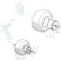 GT 40H Twin - 2013-2018 - 2T0951247/AT3 - Atco Ride On Mower Wheel Diagram