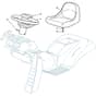GTL 43HR Twin - 2017-2020 - 2T1845247/AT7 - Atco Ride On Mower Seat Diagram