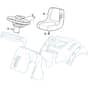 GTX 36H - 2022-2024 - 2T0785447/AT1 - Atco Ride On Mower Seat Diagram