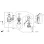 Honda HF1211K3-HE -  Starter Motor Diagram