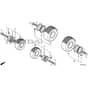 Honda HF2317-HME -  Wheel Diagram