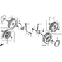 Honda HRB215K4 - HXC/A - MZBA 6415007-9999999 Front Wheel Diagram