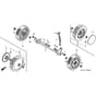 Honda HRB423 - QDE - MZBC 8000001-8099999 Front Wheel Diagram