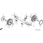 Honda HRB423K1 - PDE - MZBC 8100001- Rear Wheel Diagram