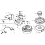 Honda HRB423K1 - SQE - MZBC 8100001- Flywheel Diagram