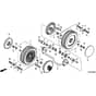 Honda HRB476C1 - HXE - MZCD 8100001-8123431 Rear Wheel Diagram