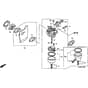 Honda HRB536C2 - HXE - MZCB 6200001-9999999 Carburettor Diagram